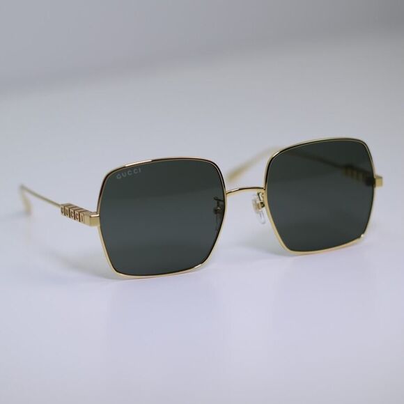 NEW Gucci GG1434S 001 Yellow Gold Grey Unisex Authentic main image 9